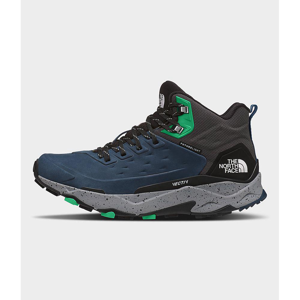 The North Face Vectiv Exploris Mid Futurelight™ Leather Ανδρικα Μποτάκια Πεζοπορίας - Μπλε / Μαυρα (